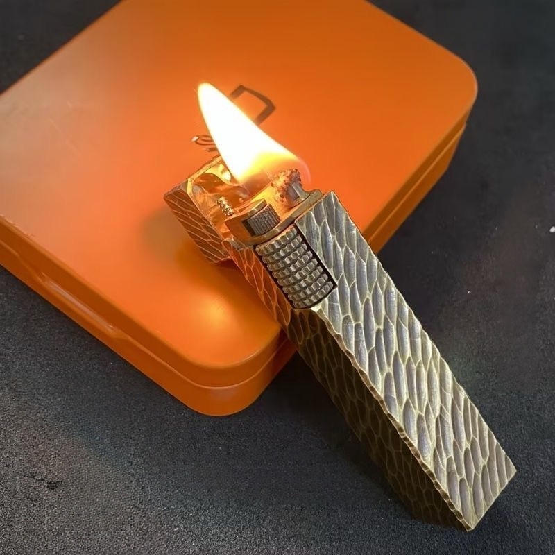 Vintage Collectible Lighters - El Yapımı Retro Saf Bakır Gazlı