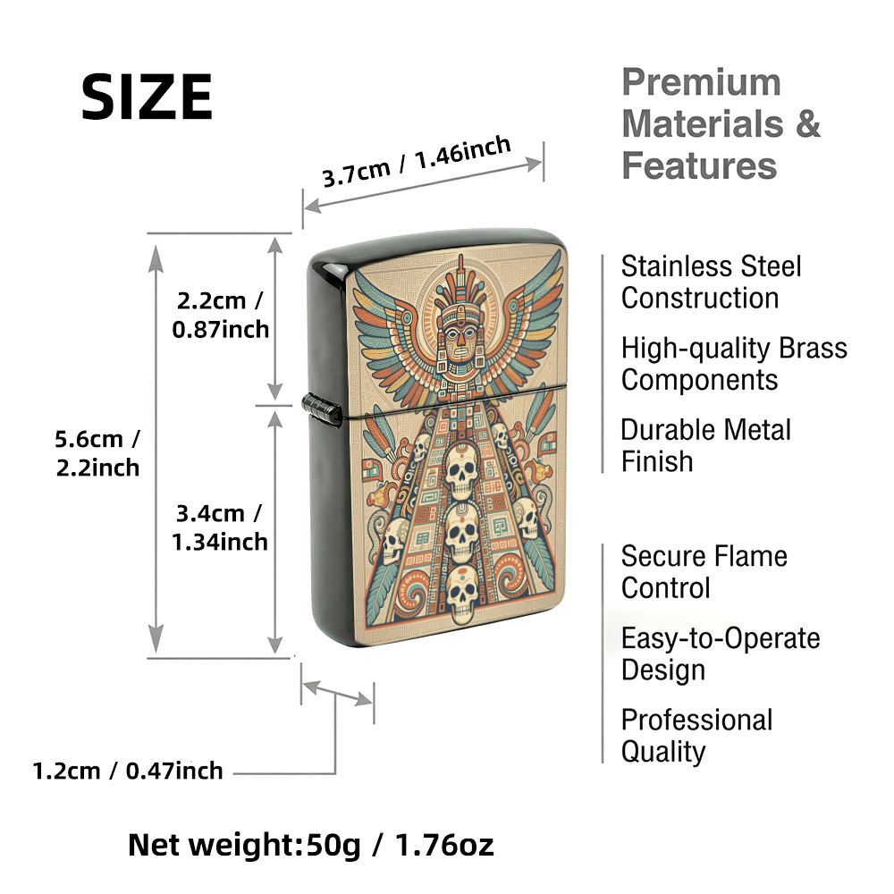 Kapaklı Çakmak Aztek Kabile Ta - Vintage Collectible Lighters incelemesi ve fiyatı